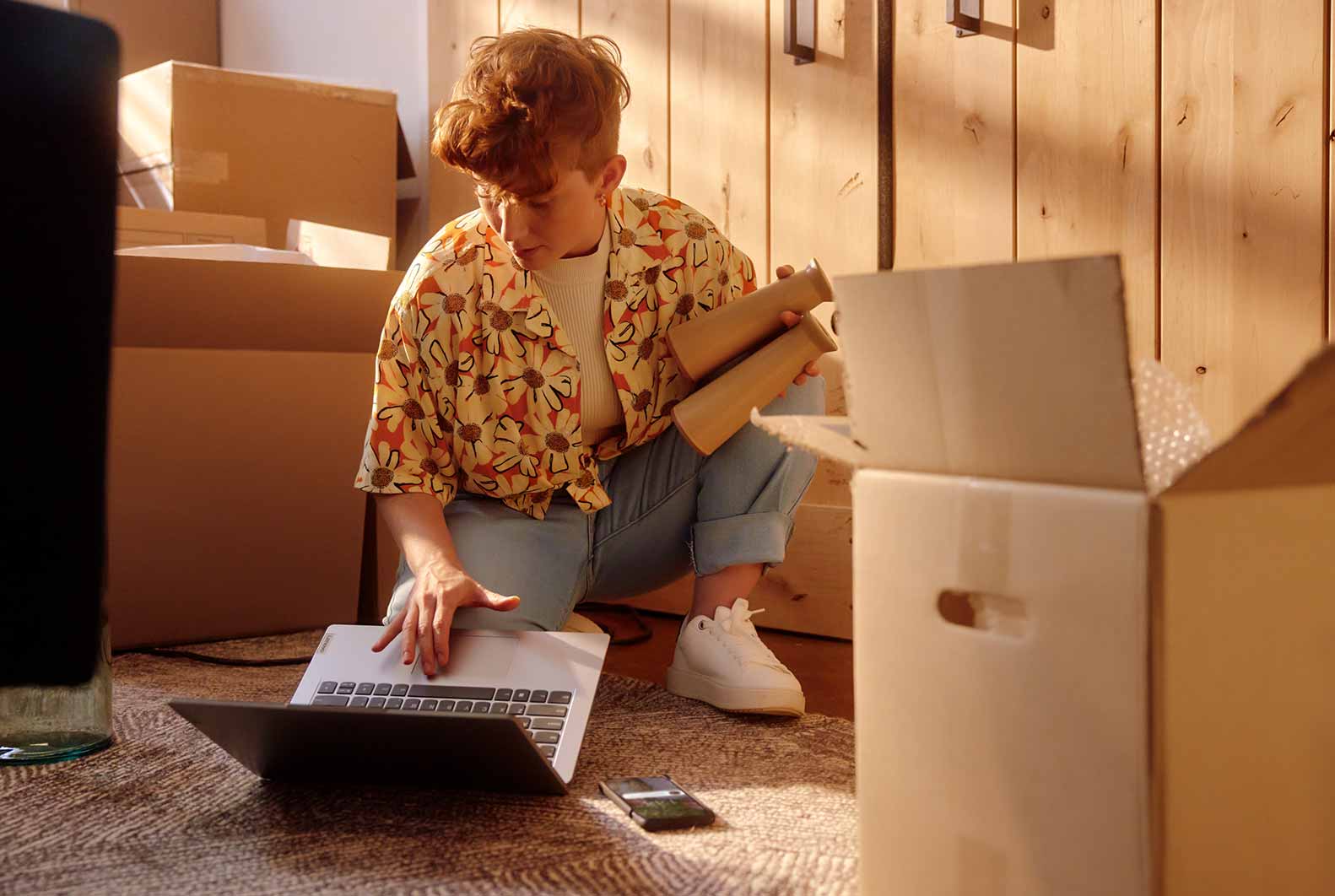 Child using tablet