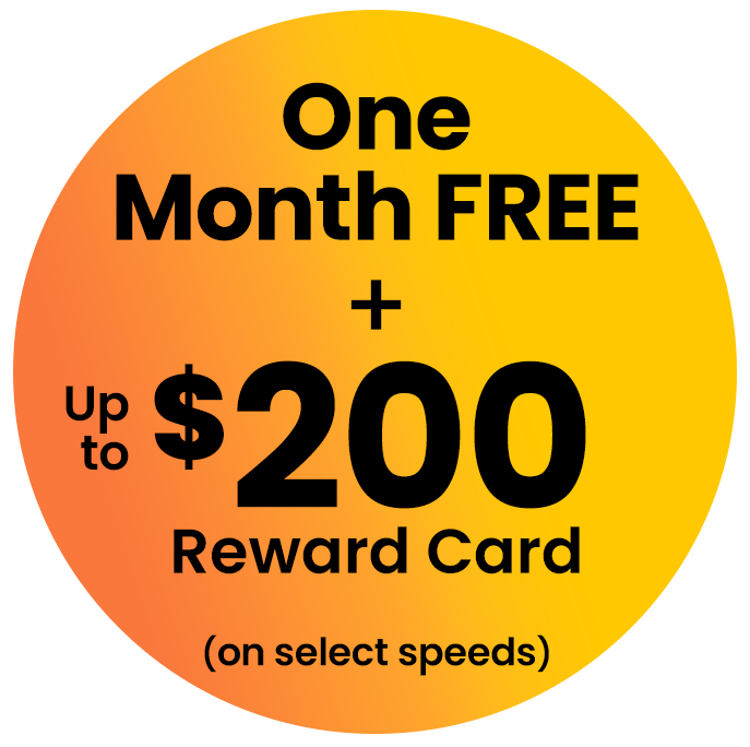 One month free and $200 Reward Card callout